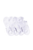 Men's Combed Cotton No-Show Cushioned Sole Socks- 4 Pack - White