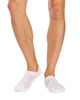 Men's Combed Cotton No-Show Cushioned Sole Socks- 4 Pack - White