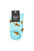 Women's Fine Cotton Quarter Crew Socks - Christmas Kangaroo