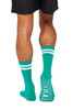 Men’s Cotton Crew Sport Socks with Grip Soles- Green (3 pairs for $25)