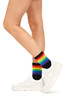 Women’s Half Crew Sport Socks – Black- Pride
