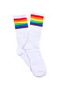 Men’s Cotton Crew Sport Socks –White-  Pride