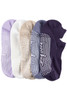 Cotton Grip Socks - 5 Pack- Lightweight - Misty Lilac