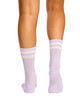 Cotton Retro Grip Socks -3 Pack- Cushion Sole - Misty Lilac