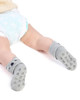 Baby Socks in Australian Cotton- Turn top cuff, Terry cushion foot and Non-slip sole- 4 Pack - Koala, Wombat, Dingo & Crocodile