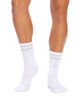 Cotton Retro Grip Socks -3 Pack- Cushion Sole - Mono + Grey