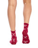 Women's Fine Cotton Quarter Crew Socks - Ribbon Bows