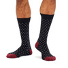 Men's 3 Pairs Cotton Super Socks - Dots, Plain and Stripes Gift Box