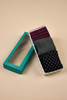 Men's 3 Pairs Cotton Super Socks - Dots, Plain and Stripes Gift Box