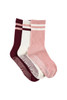Women's Cotton Crew Pilates Socks 3 Pack - Berries & Cream Gift Box
