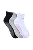 Women's Cotton Quarter Crew Pilates Socks 3 Pack -Monochrome Gift Box