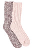 Heritage Slub Socks- 2 Pack- Textured Rib- Cherry Blossom