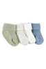 Australian Cotton Baby Ribs Socks- 4 Pack- Sage Skies