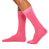 Men's Fine Bamboo Crew Socks - Hot Pink