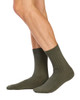 Men's High % Cotton Socks - Pack 3- Leafline Greens