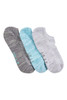 Men's Cotton No Show Active Socks - 3 Pack- Space Dye