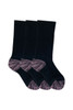 Cotton Top to Toe Comfort - 3 Pack -Cushion Sole-  Black/Pink