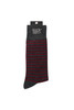 Men's Fine Cotton Fashion Socks - Manhatten Charcoal Stripe