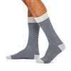 Men's Fine Cotton Fashion Socks - Fine Stripe