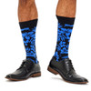Men's Fine Cotton Fun Crew Socks - Hibiscus