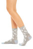 Women's Fine Cotton Half Crew Socks - Paisley