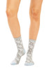 Women's Fine Cotton Half Crew Socks - Paisley