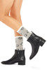 Women's Fine Cotton Crew Socks - Wild Leopard