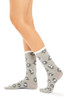 Women's Fine Cotton Crew Socks - Wild Leopard