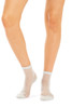 Women's Sheer Quarter Crew Socks -Metallic Stripe