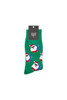 Men's Fine Cotton Fun Crew Socks - Surfing Santa