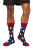 Men’s Fine Cotton Fun Crew Socks - Beer and Sausages