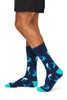 Men’s Fine Cotton Fun Crew Socks - Sharks (Spend & Save Bundle)