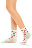 Women’s Aromatherapy™ Cotton Quarter Crew Socks with Massaging Soles - Uplifting Rose