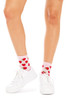 Women’s Aromatherapy™ Cotton Quarter Crew Socks with Massaging Soles - Energising Raspberry