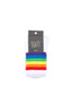 Men’s Cotton Half Crew Sport Socks – White- Pride
