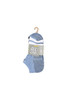 Kid's Bamboo Low Cut Action Socks with Arch Support- 3 Pack - Assorted Blues (Buy any 4 packs, only pay for 3 Family Bundle)