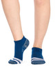 Kid's Bamboo Low Cut Action Socks with Arch Support- 3 Pack - Assorted Blues (Buy any 4 packs, only pay for 3 Family Bundle)