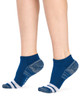 Kid's Bamboo Low Cut Action Socks with Arch Support- 3 Pack - Assorted Blues (Buy any 4 packs, only pay for 3 Family Bundle)