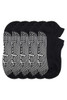 Cotton Grip Socks - 5 Pack- Lightweight- Black