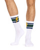 Men's Cotton Rich Crew Sport Style Socks with Cushion Foot- 3 Pack- Lightning Bolt