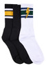 Men's Cotton Rich Crew Sport Style Socks with Cushion Foot- 3 Pack- Lightning Bolt