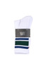 Men's Cotton Rich Crew Sport Style Socks with Cushion Foot- 3 Pack- Nautical Stripes