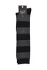 Women's Cotton Knee High Fashion Socks- Lurex Stripe