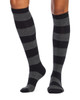 Women's Cotton Knee High Fashion Socks- Lurex Stripe