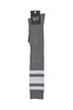 Women's Fine Cotton Over the Knee Socks-  Charcoal Stripe