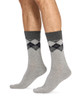 Men's Cotton Rich Dress Crew Socks- 3 Pack- Argyle- Black