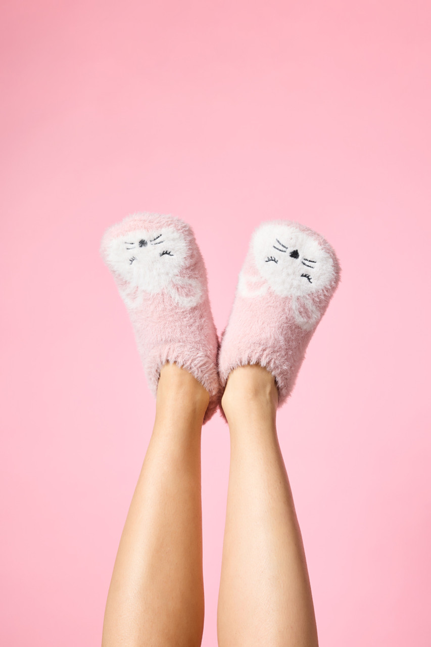 Women's Hotty™ Super Soft Faux Sherpa Lined Slipper Socks with Non-Slip -  Easter Bunny