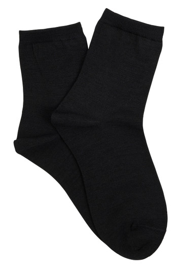 Women's Merino Wool Blend Quarter Crew Fashion Socks - Smooth knit