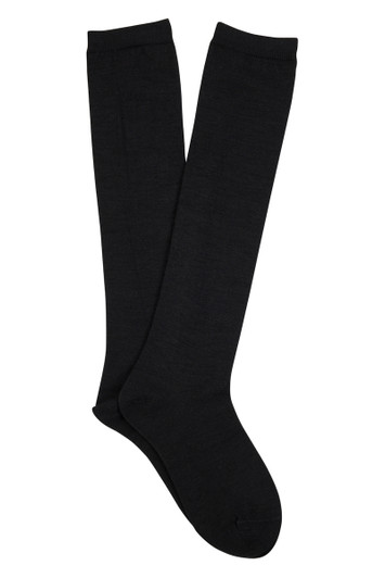 Women's Merino Wool Blend Knee High Fashion Socks - Smooth Knit