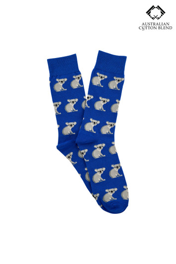 Men's Australian Cotton Rich Crew Socks - Koala